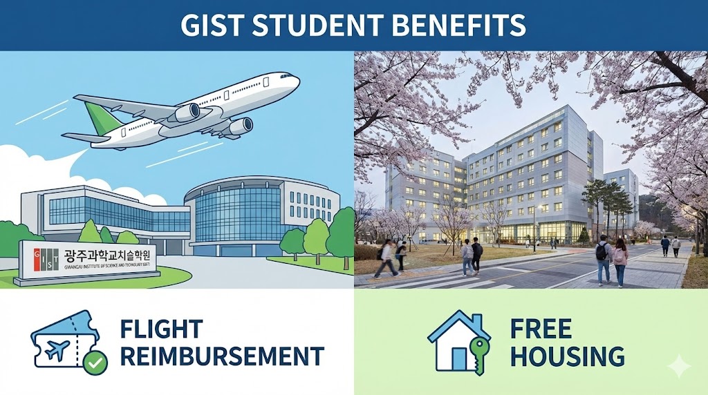 Gwangju Institute of Science and Technology (GIST) 2026: Flight Reimbursement & Free Housing